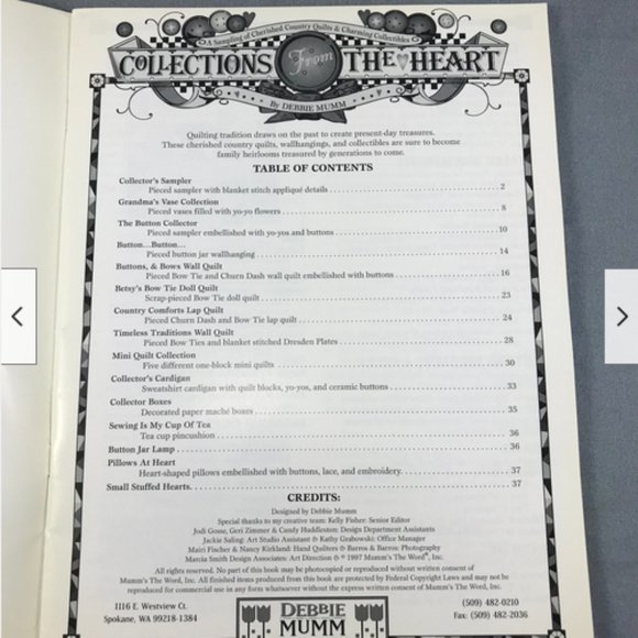 TWO Debbie Mumm Booklets: Wallhangings Country Quilts Placemats Christmas Decor - Picture 4 of 5